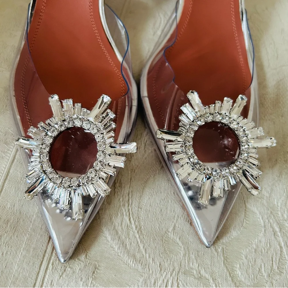 $1300! Amina Muaddi Begum Cinderella Pumps size 39.5 - Picture 11 of 11
